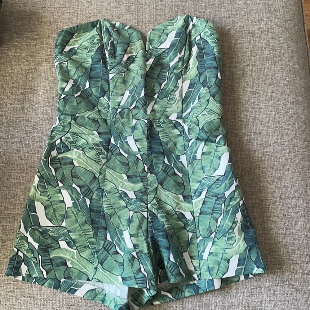 Tropical Strapless Romper